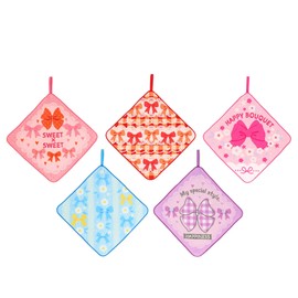 Marushin 165016400 Loop Towel, Set of 5, Piccolino, Decorative Ribbon, School Entrance Goods, Kindergarten, Elementary School, Kindergarten, Kindergarten, School Entrance, Girls, Towel, Loop Towel,