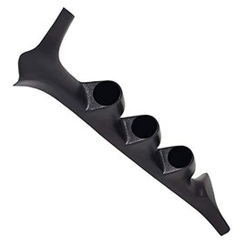 GlowShift Black Triple Pillar Gauge Pod Compatible with Ford F-Series F-250 F-350 Power Stroke 1992-1997 - ABS Plastic - Mounts (3) 2-1/16" (52mm) Gauges