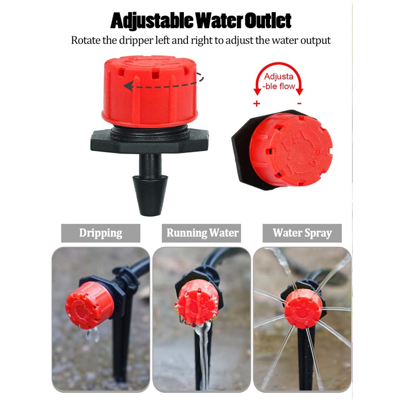 Pack of 400 Irrigation Droppers, EBANKU 1/4 Inch Irrigation Sprinkler