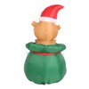 1.5m Christmas Inflatable Lovely Bear in Gift Bag with LED