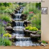 Landscape Shower Curtains Park Flower Plant Bathroom Decor 70.8 x
