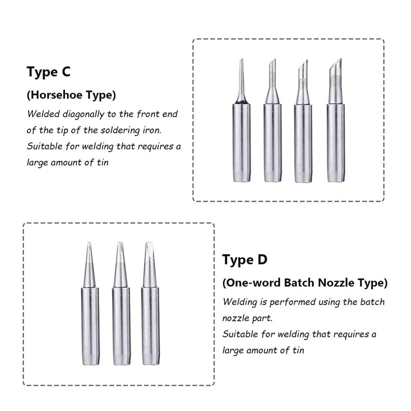 Soldering Iron Soldering Iron Tips, 10Pcs Soldering Tips Kit, 900M