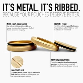 First Responders: Fire | Zyn Metal Can | Metal Zyn Container | Pouch Container | Small Storage Tin (Champagne Gold)