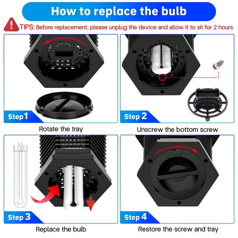 Klahaite Replacement Light Bulb Bug Zapper 15W Bug Light Bulbs