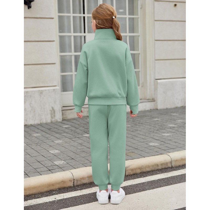 Zaclotre Kids Clothing 2 Piece Sweat Outfits Fleece Warm Thumb