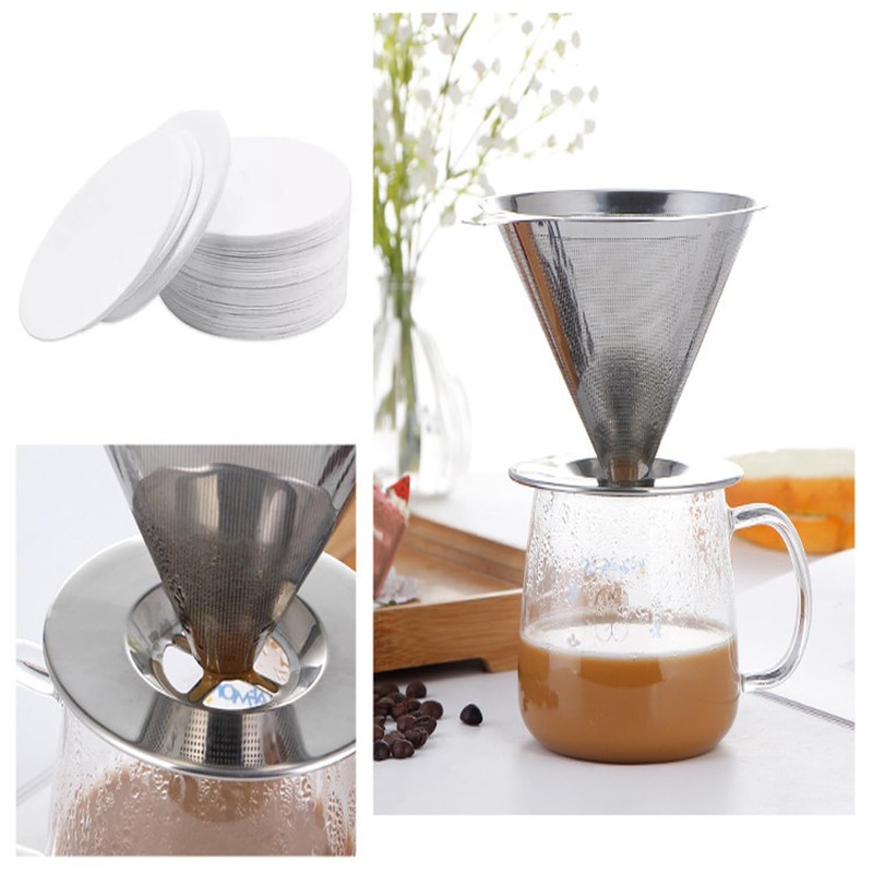 500 Count Replacement Paper Filters, Round Disposable Coffee Filters Paper