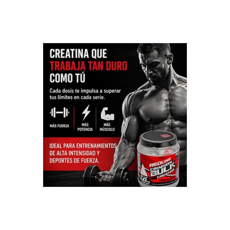 Redline Creatina Monohidratada Crimson Bulk Natural 1kg Natural
