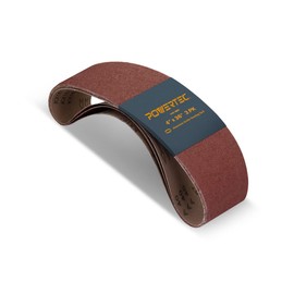 POWERTEC 3PK 4x36 Sanding Belts, 240 Grit Aluminum Oxide, 4 x 36 Inch Sanding Belts for Benchtop Belt and Disc Sander, Belt Sandpaper, Woodworking, Metalworking, Paint, Rust Removal (110153)