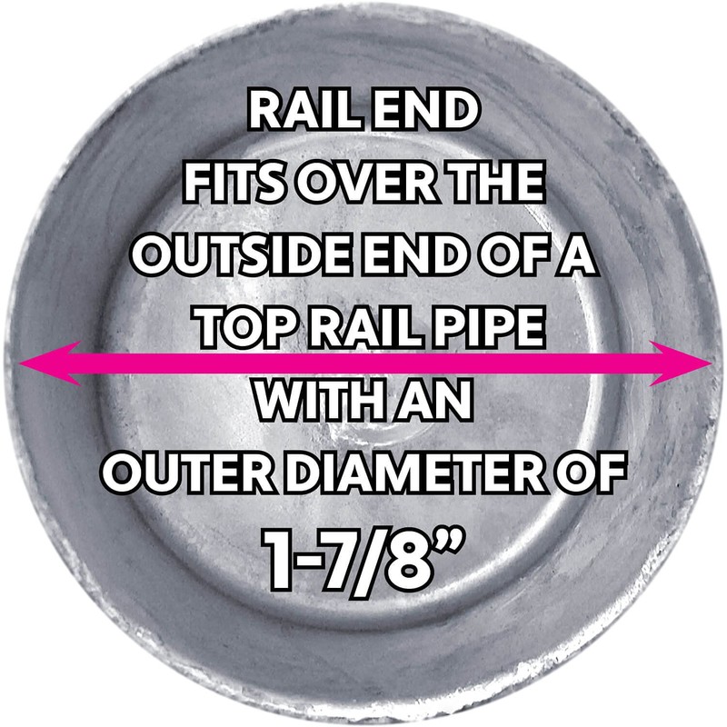 Jake Sales 1-7/8" Top Rail End for Chain Link Fence