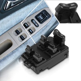 [Fits Japanese 4Dr Model] Left/Driver Side Master Power Window Control Switch Compatible with 90-97 Honda Accord