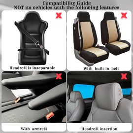 BBTO 47 Pcs Butterfly Car Seat Full Set Butterfly Car Accessories for Women 5 Front Rear Seat Covers Wrist Strap 2 Pieces Cup Mat Armrest Pad 2 Belt Cover Accessories for SUV(Red Black)