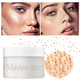 Freckle Pen Liquid Freckle Stamp, Natural Freckle Makeup Stamp with Brush, Waterproof Simulation Air Cushion Freckle Pen, 15 g