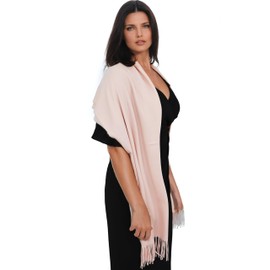 Ocomfly Scarf for Women - Gift Boxed, Ultra Soft and Warm, Cozy Shawl and Wrap, Pure Pashmina, Better than Cashmere, Oversized & Lightweight, Luxury Evening Womens Scarves - Pink