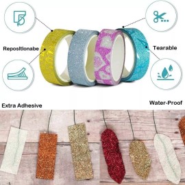 Phantomon Washi Tape Set 30 Rolls Kids Tape Decorative Masking Glitter Tape