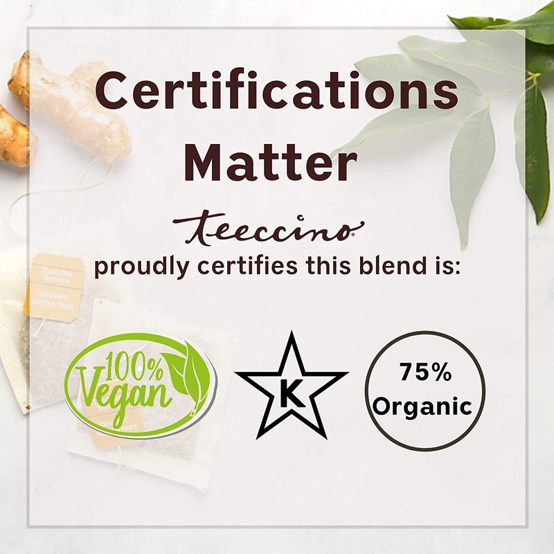 Teeccino Hazelnut Herbal Coffee Alternative,75% Organic Caffeine Free, Non Acidic,11