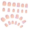 minkissy Box Leaf Glitter Fake Nails Stylish Press Nails Kit
