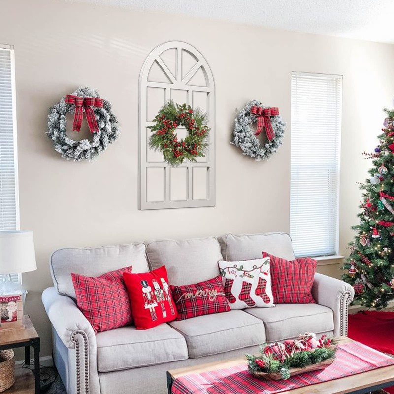 Sintosin Farmhouse Window Frame Wall Decor Living Room 36" x