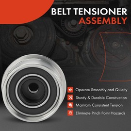 A-Premium Belt Tensioner Assembly with Pulley Compatible with Subaru Outback 2000-2012, Forester 1999-2010, Impreza 1999-2011, Legacy 1999-2011, Baja 2003-2006 & Saab 9-2X 2005-2006, 2.5L