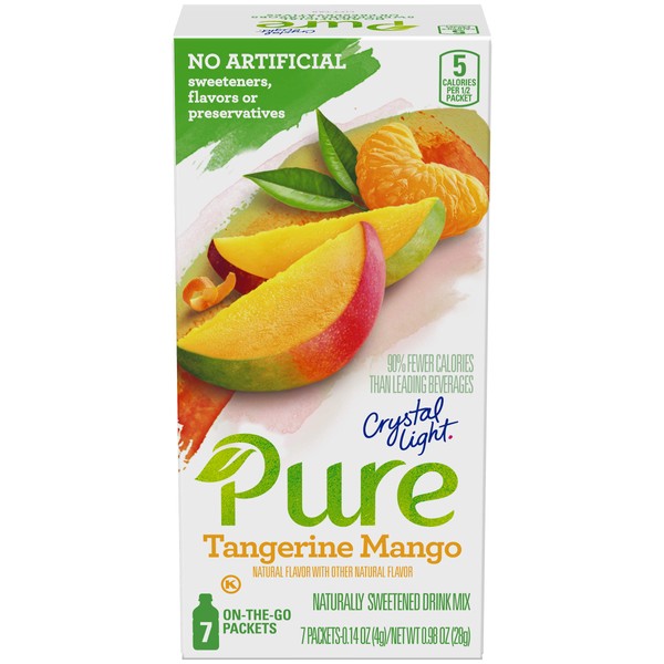 Crystal Light Pure Tangerine Mango Drink Mix (7 On-the-Go Packets)