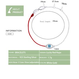 MOONMORY red string bracelet evil eye bracelets - Spirit Protection Evil Eye Red String Adjustable Bracelet