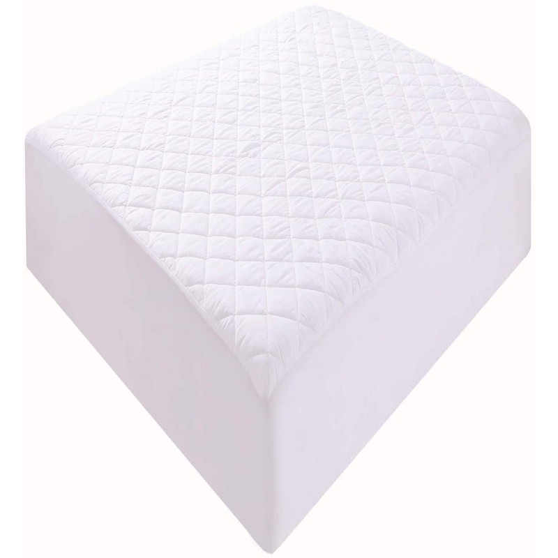Double Quilted Mattress Protector Extra Deep Pocket Fitted Hypoallergenic Hotel