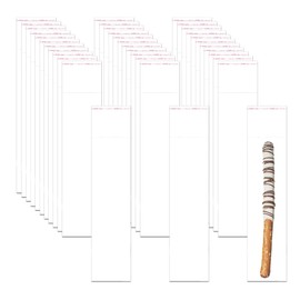 EachDusto 2"x8" Long Cellophane Bags 200pcs Clear Self Adhesive Cello Baggies 2mil Skinny Self Stick OPP Poly Bags for Pretzel Rods Pen Necklace Candy Cutlery Candle Golf Balls Long Bread