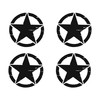 AMA SHOP Set of 4 Stickers Military Star Black |