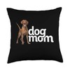 Dog Mom Vizsla Throw Pillow