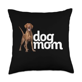 Dog Mom Vizsla Throw Pillow