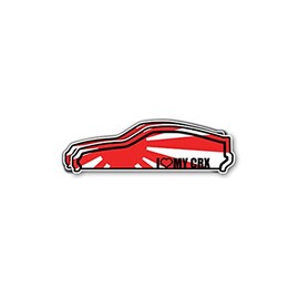 I Love My Crx Car Decal Sticker Window Bumper (2) Pack