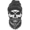 LLStickers Stocking Cap Skull Helmet Motorcycle Truck Window Laptop, 5