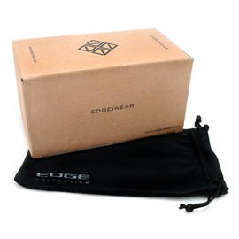 Edge I-Wear Classic Square Sunglasses for Women Men Tinted Sunlgasses 1409-SD-1(BLK.sd)