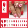 Uñas acrílicas a presión, uñas postizas de almendra mediana, uñas