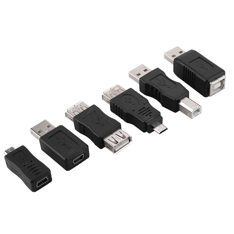 16PCS Multipurpose USB2.0 Adapter Converter USB Male to Female Micro