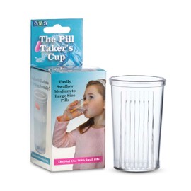 GMS Group Medical Supply, LLC Pill Taker Cup - Makes Swallowing Medium to Large Tablets & Pills Easy - Simply Drink Medicines Along with Water - Small Sized Cup Ideal for Kids, Adults & Seniors