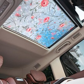 Beeveer Rainbow Vintage Magentic Car Sun Shade Flim Static Clings Vinyl 3D Decals, for Camping & Parking, Quick Install, UV Sun Protection for Moonroof & Side Windows, Car Camping Accessories