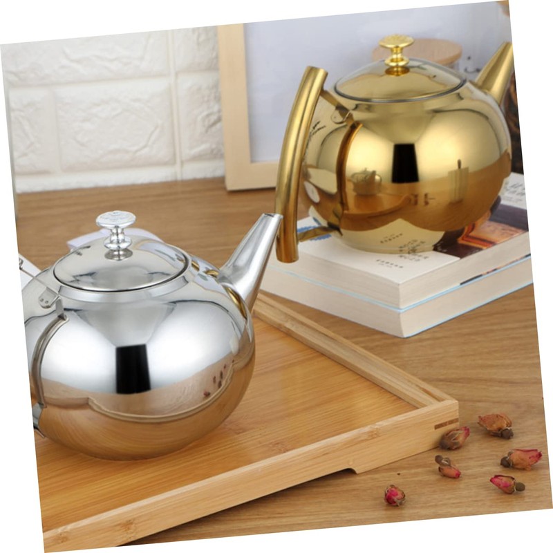 Gatuida Elegant Stainless Steel Teapot Tea Sets for Women Tea
