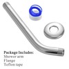 Shower Arm with Flange and Teflon Tape, Voolan 10'' Extension