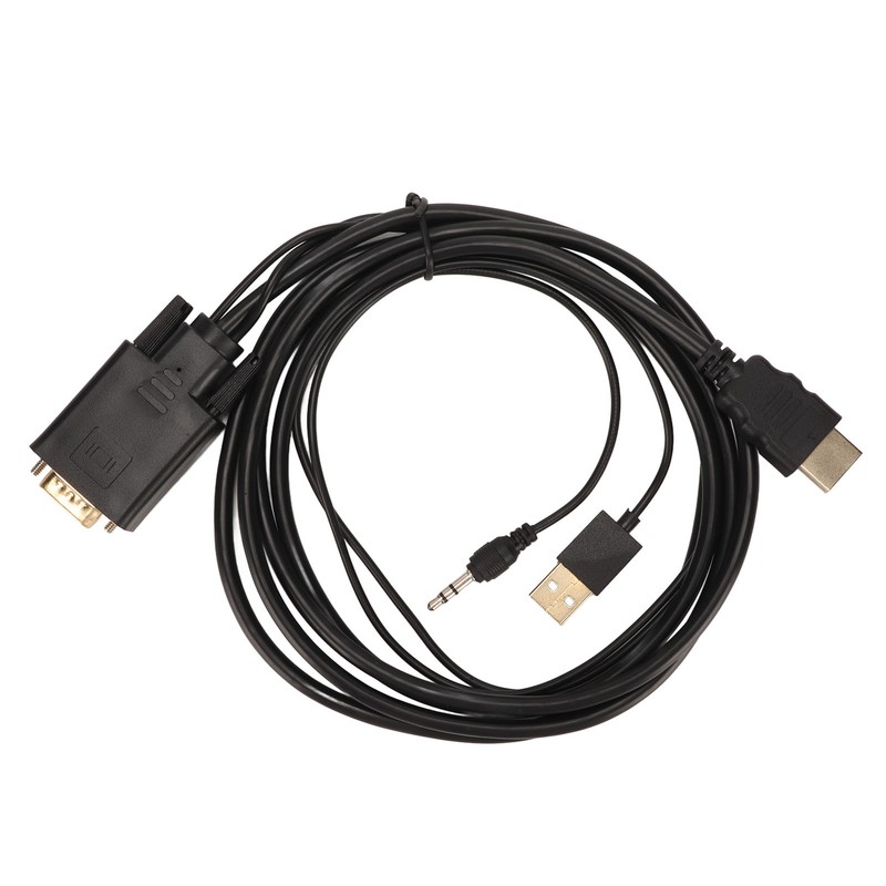 VGA to HD Multimedia Interface Adapter Cable with Power and