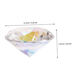 WOONEKY Large Fake Diamonds Nail Art Display Prop Handheld Manicure Model Crystal Nail Charms