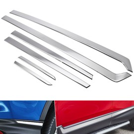 MotorFansClub Body Side Door Molding Cover Fit for Honda CRV CR-V 2017 2018 2019 2020 2021 2022 Side Body Protector Cover Trim 6PCS Stainless Steel Trim