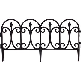 Emsco Group 2093HD Victorian Fencing Medium Garden Lawn Edging, Pack, Black