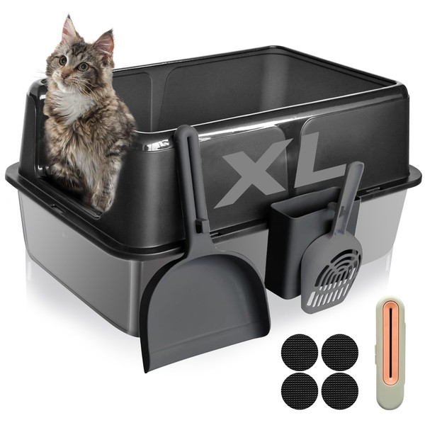 Stainless Steel Litter Box with Lid, XL Large Extra Large