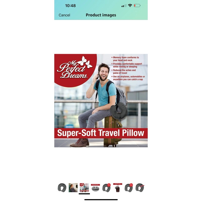 My Perfect Dreams, Super Soft, Grey Travel, Pillow Memory Foam