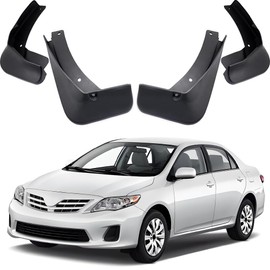 MOERTIFEI Car Mud Flaps Splash Guards Fenders Compatible with Toyota Corolla Sedan Base/L/LE/XLE 2009-2013, 4pcs Mud Guard Kit, Black