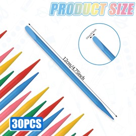 30 Pcs Colorful Wooden Stylus for Scratch Art, 5 Colors Colored Craft Sticks Heavy Duty Stylus for DIY Creative Draw Christmas Thanksgiving Scratch Art Activity Craft Projects, 4.7 Inch