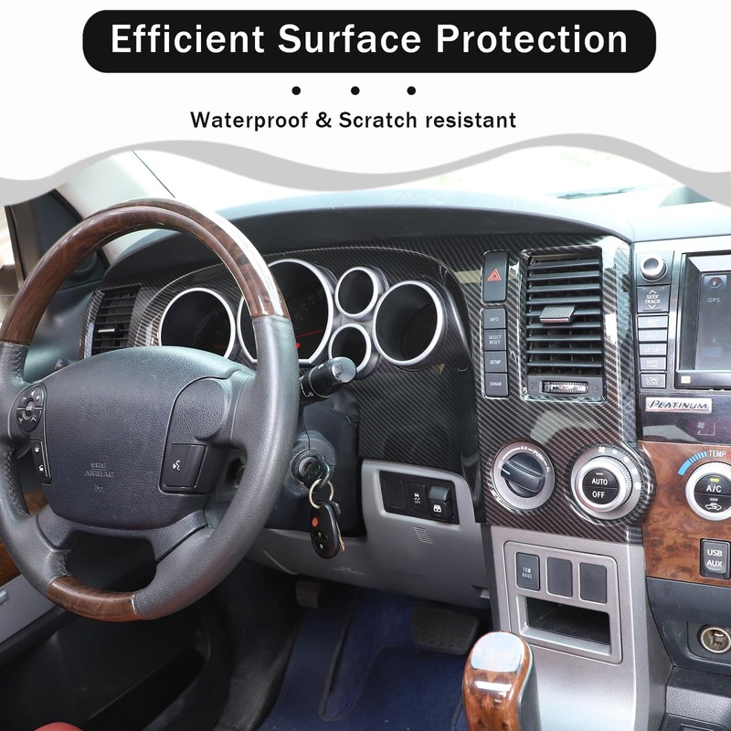 HIRUFAIT Dashboard Panel Frame Cover Trim for Toyota Tundra 2007