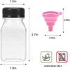 Miecux 16Pcs Mini Plastic Juice Bottles with Caps for Juicing