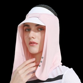 Cooling Material Hat-Attachable Neck Cover Sun Shade for Golf, Fishing, Hiking Sports Sky Blue