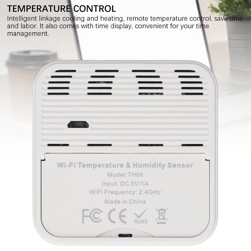 Temperature and Humidity Sensor, Wireless Digital Hygrometer Thermometer with LED